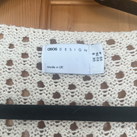 ASOS Cream‎ Open Knit Bell sleeve Sweater - Picture 2 of 4